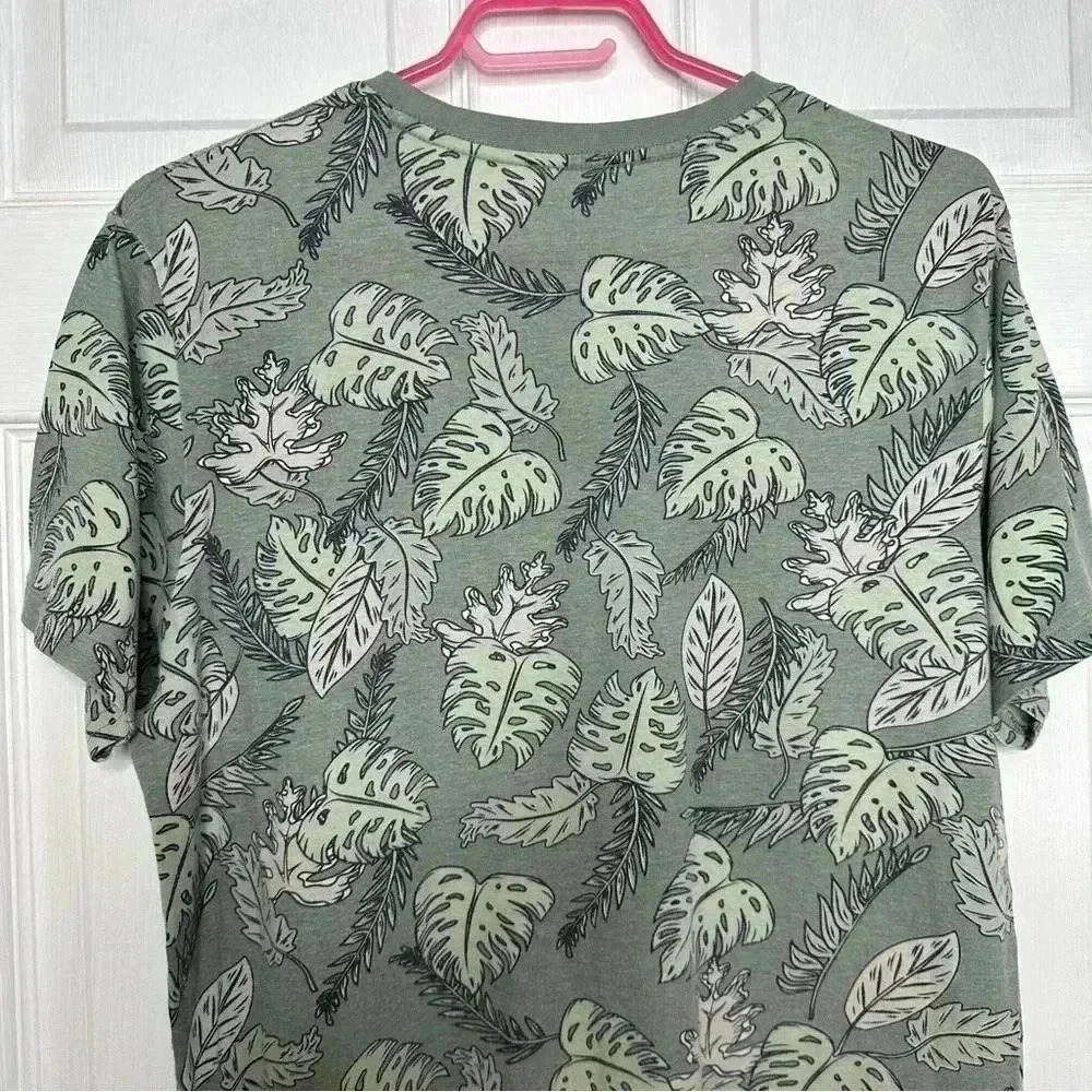Bluenotes T-Shirt Longline Leaves Green Size Medium - Picture 15 of 16